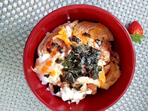 素朴!めんつゆでヒレカツ丼
